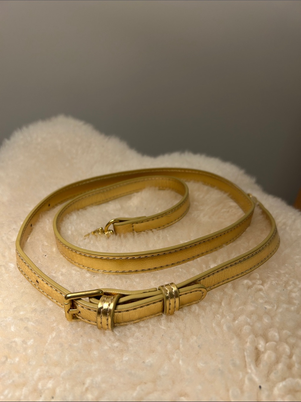 Gold Metallic Purse Strap 45”